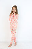 Kız Çocuk Orta Kalınlıkta Basic Baskılı Pijama Takımı