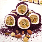 Hürrem Sultan Kadife Mor, Antep Fıstıklı, Fındıklı, Bademli Dolma Lokum 600g