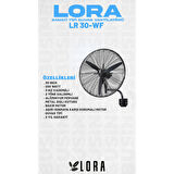 LORA 30 İNÇ DUVAR TİPİ SANAYİ VANTİLATÖR