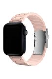 Megafox Apple Watch Seri 2/3/4/5/6/7/8/Se Baklalı Klipsli Silikon Kordon 38-40-41 Mm Uyumlu 