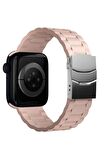 Megafox Apple Watch Seri 2/3/4/5/6/7/8/Se Baklalı Klipsli Silikon Kordon 38-40-41 Mm Uyumlu 