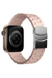Megafox Apple Watch Seri 2/3/4/5/6/7/8/Se Baklalı Klipsli Silikon Kordon 38-40-41 Mm Uyumlu 