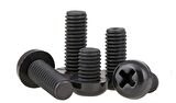 M2 x 6mm Plastik Civata Vida SiYAH x 5 adet