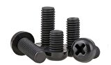 M4 x 6mm Plastik Civata Vida SiYAH x 5 adet (rf003)