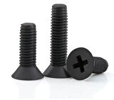 M5 x 12mm Düz Başlı Plastik Civata Vida SiYAH x 5 adet (rf009)