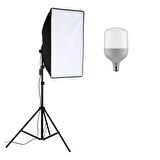 Video Softbox Sabit Işık Seti Sürekli Işık 50x70 LED Işık