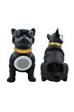 Bulldog Köpekli Karikatür Hoparlör SİYAH Subwoofer Kablosuz RGB 3D ses kalitesi Surround Hoparlör