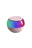 ışıklı kablosuz Pembe mini hoparlör speaker multımedıa Type-C sarj kablosuz mini Renk oval hoparlör