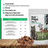 Kedi ve Köpekler için %100 doğal Aç-Bitir Mama - Dondurularak Kurutulmuş Dana Ciğer - 2 * 10gr