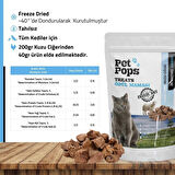 Kedi ve Köpekler için %100 doğal Aç-Bitir Mama - Dondurularak Kurutulmuş Kuzu Ciğer - 2 * 10gr