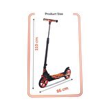 COOL WHEELS 12 YAŞ VE ÜZERİ 100KG 2 TEKERLEKLİ KATLANABİLİR TURUNCU ÇOCUK SCOOTER