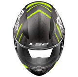 LS2 Rapıd 2 Race Raven Mat Siyah-gri-neon Sarı Kask S Beden
