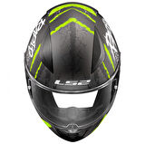 LS2 Rapıd 2 Race Raven Mat Siyah-gri-neon Sarı Kask XL Beden
