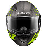 LS2 Rapıd 2 Race Raven Mat Siyah-gri-neon Sarı Kask XL Beden