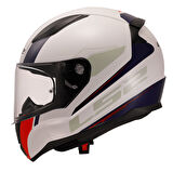 LS2 Rapid 2 Driveway Full Face Beyaz - Mavi Motor Kaskı XXL Beden