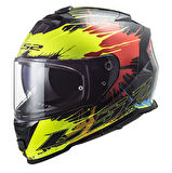 LS2 STORM 2 DROP SİYAH-SARI-KIRMIZI KASK L
