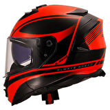 LS2 STORM 2 DODGER MAT SİYAH-NEON TURUNCU XXl