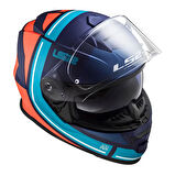 LS2 STORM 2 SLANT MAT MAVİ-TURUNCU KASK 3XL