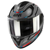 GIVI 50.8 MACH1 MAT GRİ-SİYAH-KIRMIZI KASK L