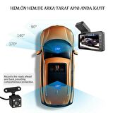 Mb-200 4" FULLHD Araç İçi Ön Ve Arka Kamera Gece Görüşlü. Araç Kamera. HAFIZA KARTLI.(TÜRKÇE MENÜ)