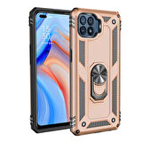 Smcase Oppo Reno4 Lite Kılıf VEGA Y√úZ√úKL√ú Çift Katmanlı Tank Kapak  NANO EKRAN KORUYUCU