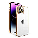 Apple iPhone 14 Pro Kılıf Kamera Korumalı Garaj Electroplated PC Sert Kapak