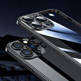 Gpack Apple iPhone 13 Kılıf Kamera Korumalı Garaj Electroplated PC Sert Kapak