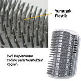 Evyora®  Pratik Kedi Tüyü Kaşıma Ve Tarama Aparatı Duvara Monte Kaşıma Aleti