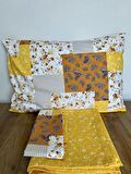 Patchwork %100 Pamuk Çift Kişilik Çarşaf ve Yastık Kılıfı