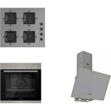 Ferre Pure Ss Serisi Gri Cam Ankastre Set D088 - SS208 - XE61MDV