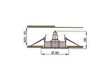Vetus V-Line halojen tavan lambası. Model Pisa. Dönebilir. 1366222