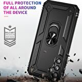 Gpack Samsung Galaxy A14 Kılıf Vega Sert Silikon Tank Standlı Yüzüklü Mıknatıslı