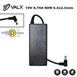 Valx LA-19055 19V 4.74A 90W 5.5x2.5 Laptop Adaptör