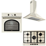 Teka Country Krem Ankastre Set (Hak 627 R VN-GSC 75330 RBC VN-DOS 90.2 VN)
