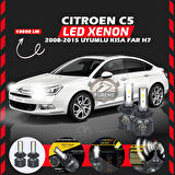 Citroen C5 2008-2015 Kısa Far Uyumlu Şimşek Etkili Led Xenon Premium Series H7