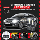 Citroen C-Elysee 2010-2023 Kısa Far Uyumlu Şimşek Etkili Led Xenon Premium Series H7