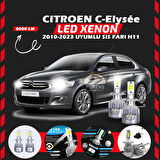 Citroen C-Elysee 2010-2023 Sis Farı Uyumlu Şimşek Etkili Led Xenon Performance Series H11