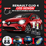 Renault Clio 4 2012-2019 Kısa Far Uyumlu Şimşek Etkili Led Xenon Pro Series H7