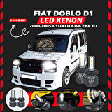 Fiat Doblo D1 2000-2005 Kısa Far Uyumlu Şimşek Etkili Led Xenon Premium Series H7