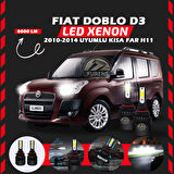 Fiat Doblo D3 2006-2012 Kısa Far Uyumlu Şimşek Etkili Led Xenon Light Series H11