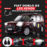 Fiat Doblo D3 2006-2012 Uzun Far Uyumlu Şimşek Etkili Led Xenon Light Series H7