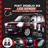 Fiat Doblo D3 2006-2012 Uzun Far Uyumlu Şimşek Etkili Led Xenon Pro Series H7