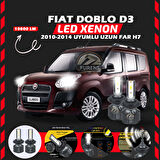 Fiat Doblo D3 2006-2012 Uzun Far Uyumlu Şimşek Etkili Led Xenon Premium Series H7