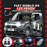 Fiat Doblo D4 2015-2023 Kısa Far Uyumlu Şimşek Etkili Led Xenon Pro Series H7