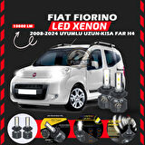 Fiat Fiorino 2008-2024 Uzun - Kısa Far Uyumlu Şimşek Etkili Led Xenon Premium Series H4