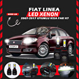 Fiat Linea 2007-2017 Kısa Far Uyumlu Şimşek Etkili Led Xenon Light Series H7
