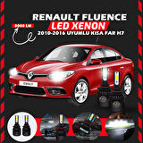 Renault Fluence 2010-2016 Kısa Far Uyumlu Şimşek Etkili Led Xenon Light Series H7