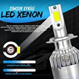 Renault Fluence 2010-2016 Uzun Far Uyumlu Şimşek Etkili Led Xenon Performance Series H7