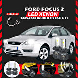 Ford Focus 2 2005-2008 Sis Farı Uyumlu Şimşek Etkili Led Xenon Premium Series H11