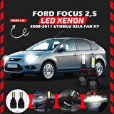 Ford Focus 2.5 2008-2011 Kısa Far Uyumlu Şimşek Etkili Led Xenon Light Series H7